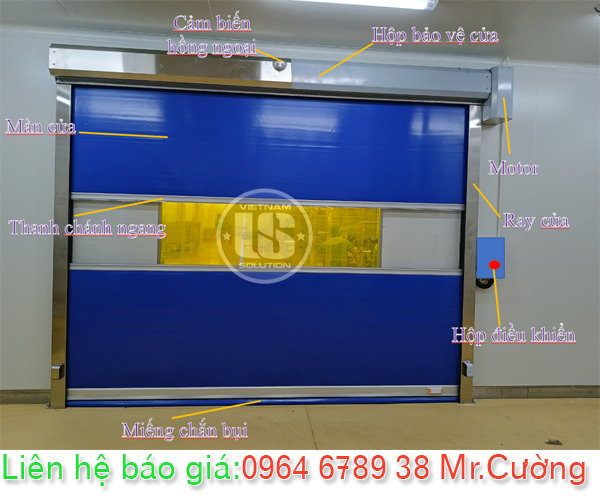 cửa cuốn nhanh pvc tiêu chuẩn